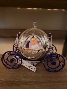 Disney 100 Year Anniversary Silver & Purple Cinderella Carriage Popcorn Bucket